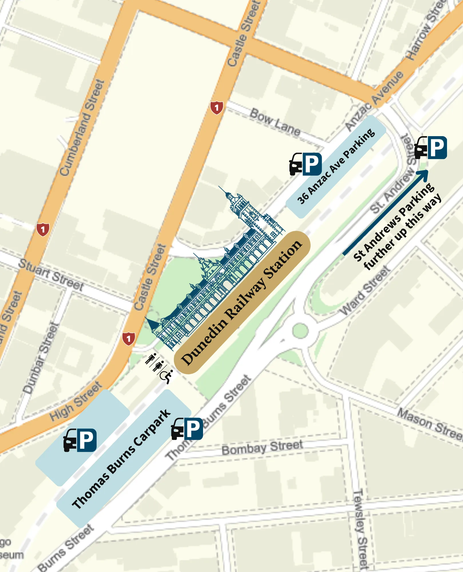 dunedin parking map